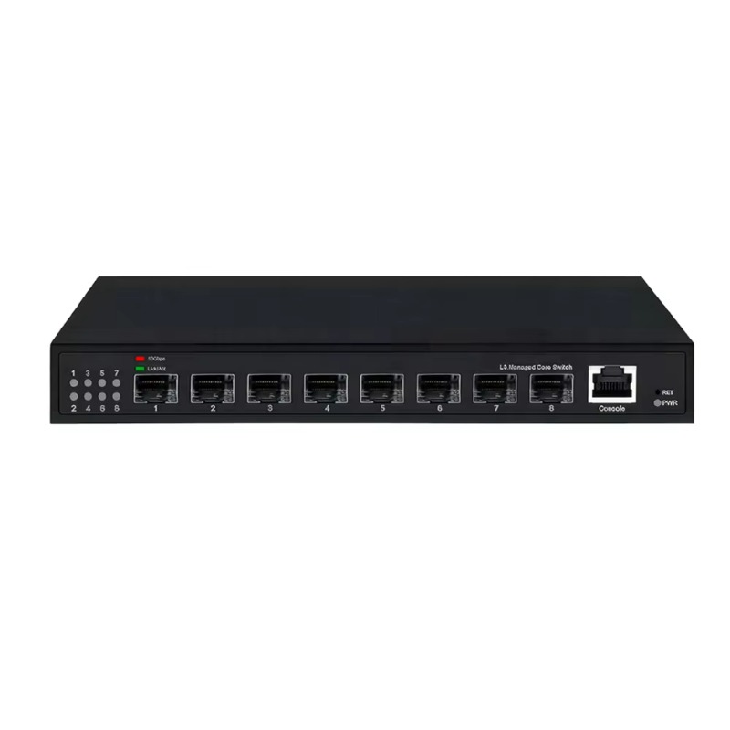 Sfp+ 10G Managed Switch 8 Port - 160Gbps帯域幅、L3管理型ネットワークスイッチ、8ポート10Gスイッチ、光ファイバー対応、8つの10G SFP+ポートを搭載、10G NAS対応、Wi-Fi 6/7対応。