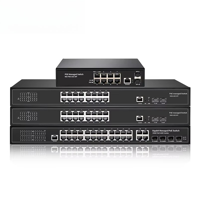 8ポート、16ポート、24ポート、48ポート ギガビット 8 - Managed Gigabit Poe Switch 8 Port 802.3At のレビューと価格