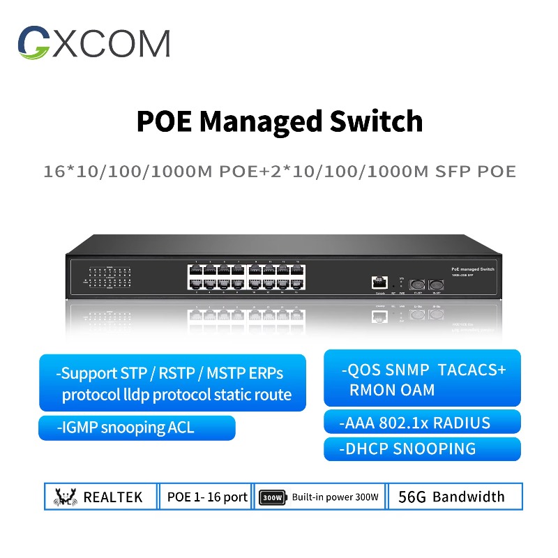 8ポート、16ポート、24ポート、48ポート ギガビット 8 - Managed Gigabit Poe Switch 8 Port 802.3At のレビューと価格