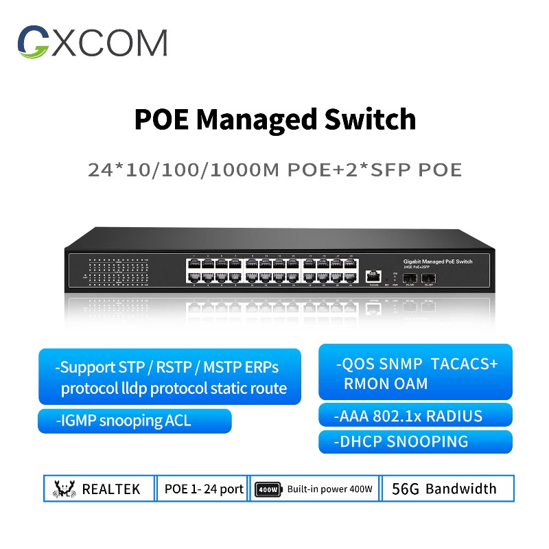 8ポート、16ポート、24ポート、48ポート ギガビット 8 - Managed Gigabit Poe Switch 8 Port 802.3At のレビューと価格