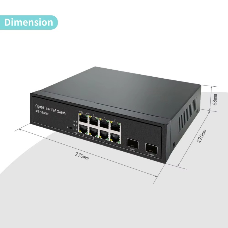 OEM/ODM対応、8ポート、ギガビット対応、802.3at - Managed Gigabit Poe Switch 8 Port 802.3At のレビューと価格